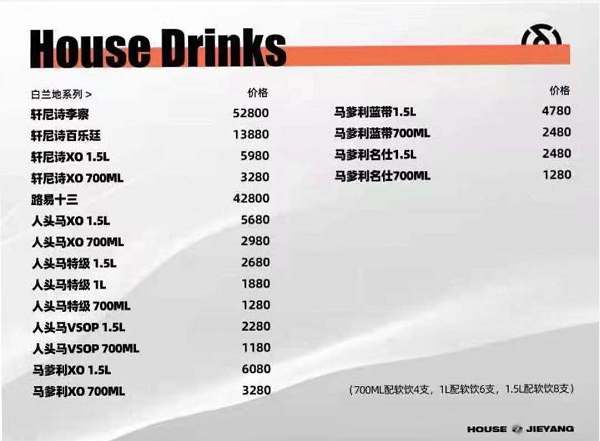 揭阳HOUSE浩斯酒吧消费酒水单(图4)